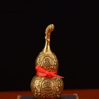 feng shui decorating coper bronze wu lou hu lu gourd amulet ancient tai chi bugua vintage home decoration accessories