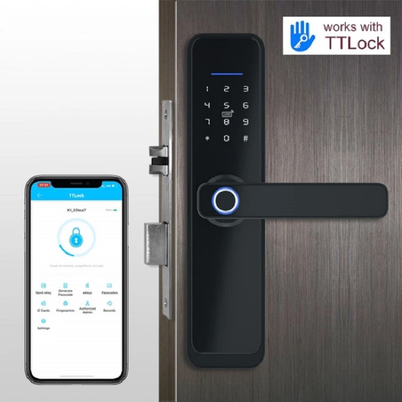 

Home Electronic Electric Tuya APP Wifi Smart Lock Digital Biometric Fingerprint Door Lock