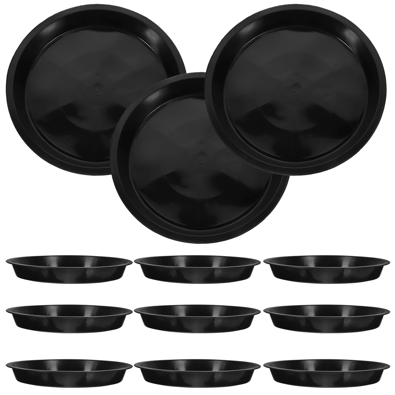 

25pcs Plastic Pot Saucer Round Plastic Trays Drip Trays for Potted Plants Planter Saucers