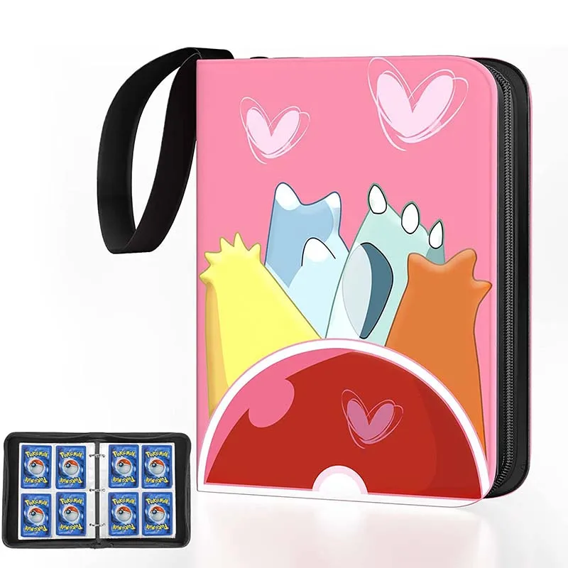 

Cartoon 4 Pocket 50 Page 400Pcs Card Pokemon Album Book Anime Large Capacity Convenient Game Cards Collection Binder Folder