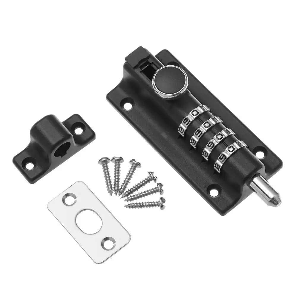 

Alloy Set Your Own Code Thicken Solid Slide Latch Lock Combination Locking Bolt Sliding Door Lock 4 Digit Combi Bolt