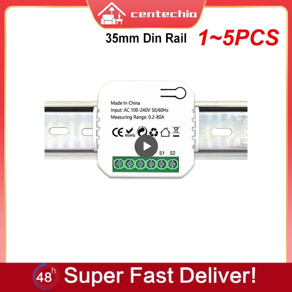 

1~5PCS Tuya Smart Life WiFi Digital Energy Meter 80A with Current Transformer Sensor Clamp Power Consumption Monitor 110V 240V