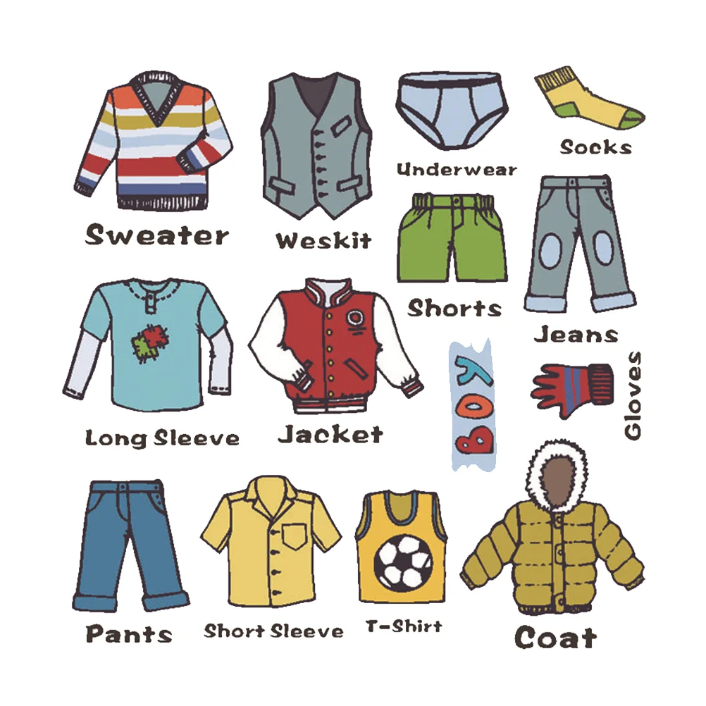 

Clothing Labels Stickers Decals Label Dresser Sticker Clotheskids Wardrobe Drawer Boys Classification Decal Storage Wall