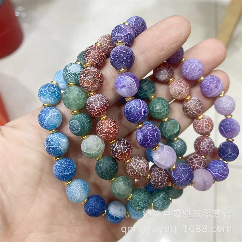 Gall Golden Sima Xueling Full Blood Красочный браслет с одним кругом Браслет узором из агата