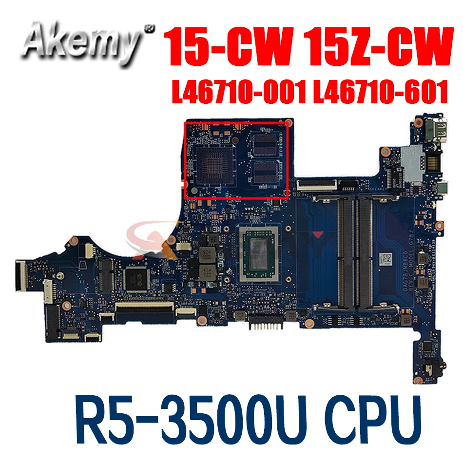 

DAG7BJMB8C0 G7BJ DAG7BFMB8D0 G7BF Mainboard For HP Pavillion 15-CW Laptop Motherboard 15Z-CW R5-3500U CPU L46710-001 L46710-601
