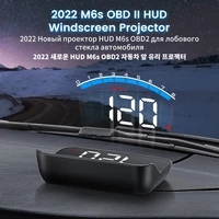 m6s hud obd2 ii eobd head up display speedometer auto electronics overspeed security alarm windshield projector car accessories