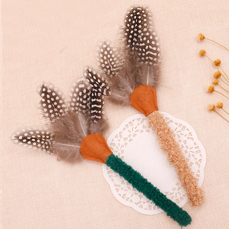 

Cat Mutian polygonum gall fruit teasing cat stick molar cleaning with scented oral snacks excited to vent feather cat toy