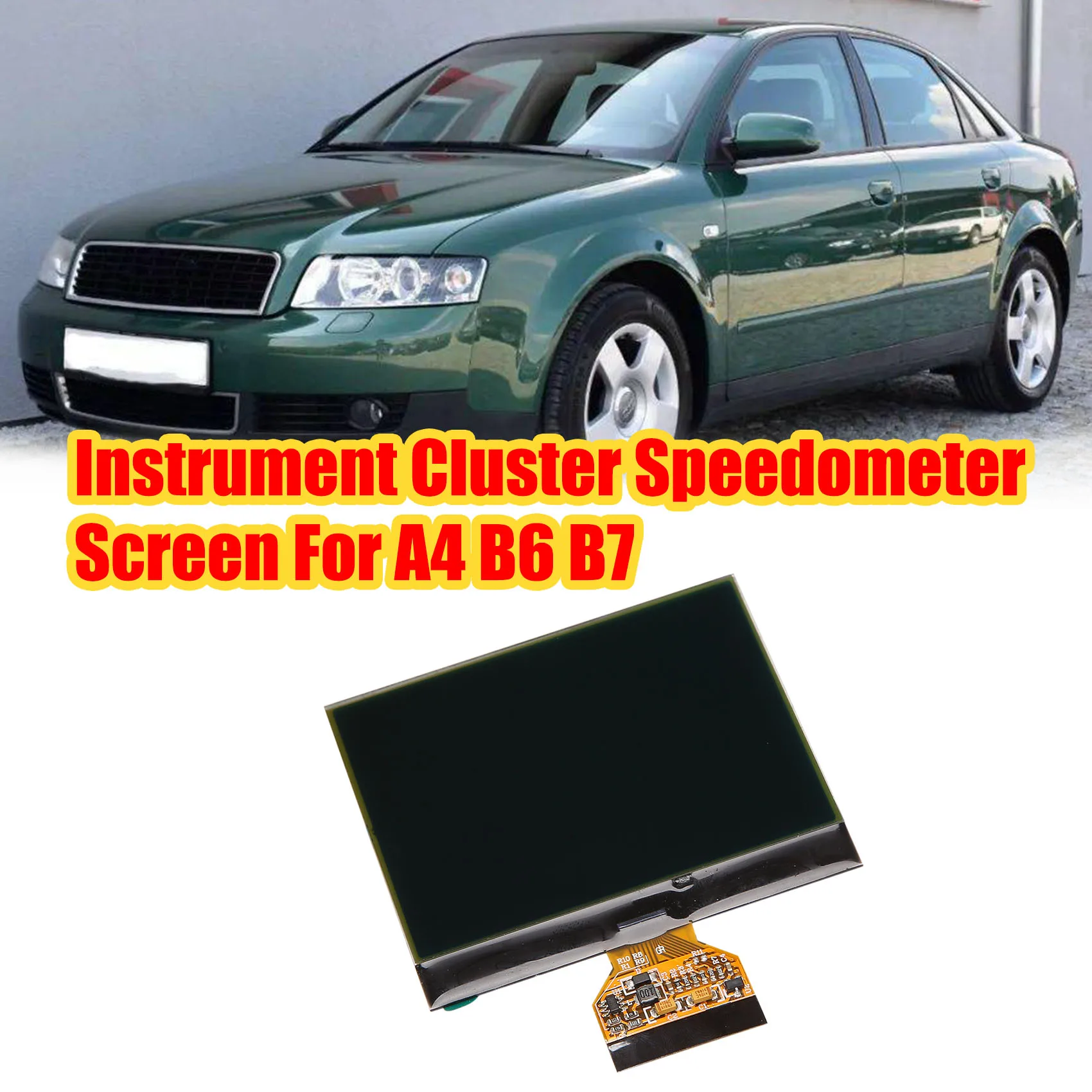 

Car Instrument Cluster Speedometer Screen With Short Ribbon Connector LCD Display For A4 B6 B7