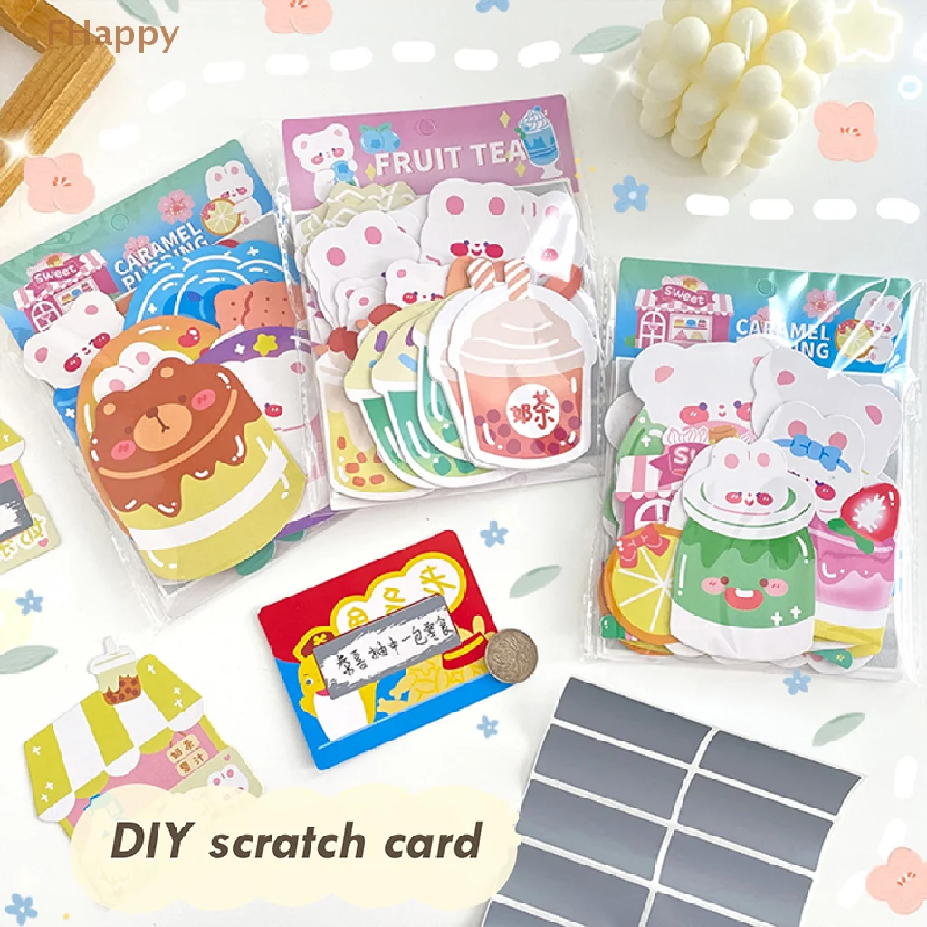 

1 Set of Creative DIY Scratch-off Cards Handwritten Cartoon Scratch Lucky Reward For Kids Reward Scratch Card