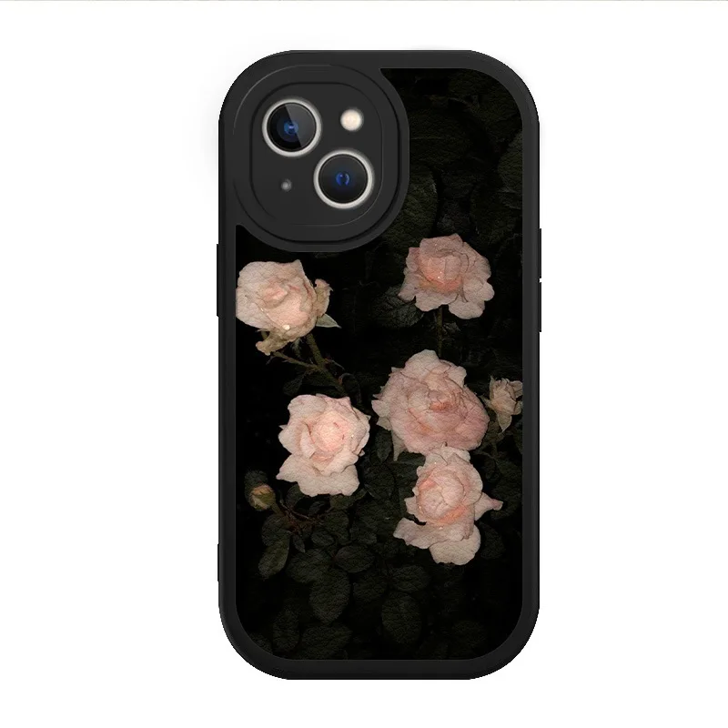 

New Sheepskin Vintage Rose iPhone 14 Case Apple 13pro Full Pack 12