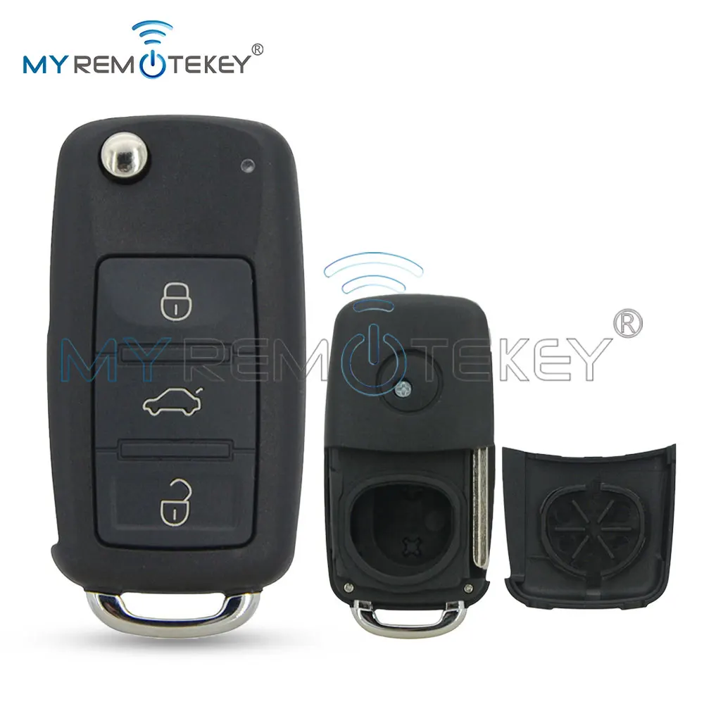 

REMTEKEY Откидной корпус ключа с 3 кнопками для VW Touareg 2004-2009 FCC 3D0 959 753 AA