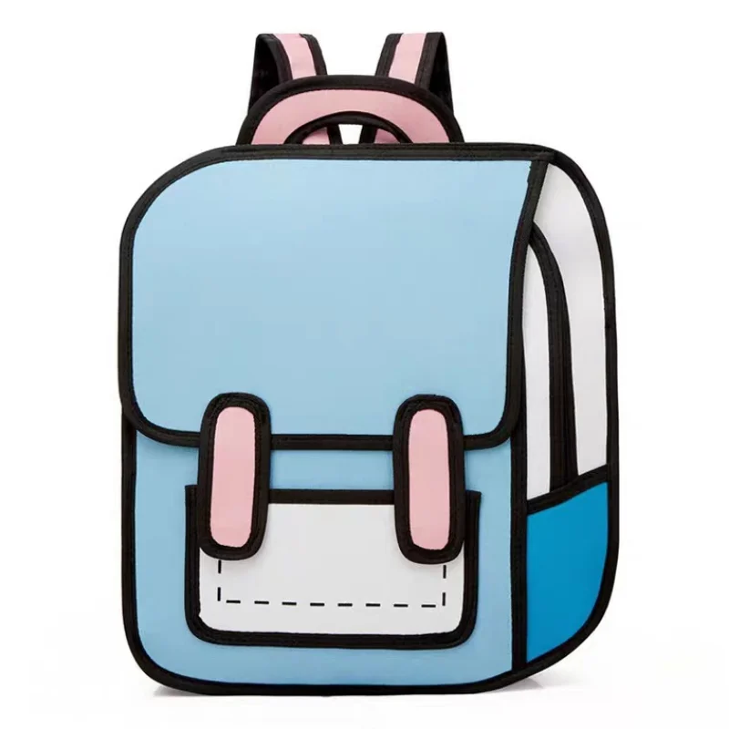 Anime Schoolbag Primary School Training School Anti Splashing Backpack Art Calligraphy Tutoring Class Waterproof Canvas Bag