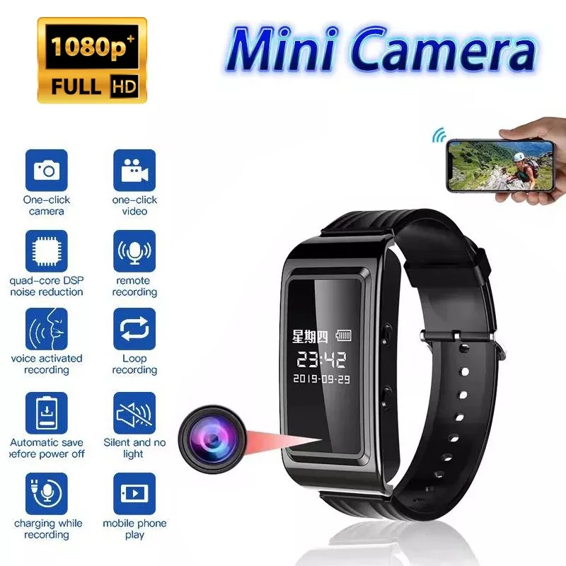 

Мини-часы с камерой, маленький умный видеорегистратор, записывающее устройство VoiceVideo, микро экшн-камера, Крошечный Скрытый корпус наблюдения, видеокамера