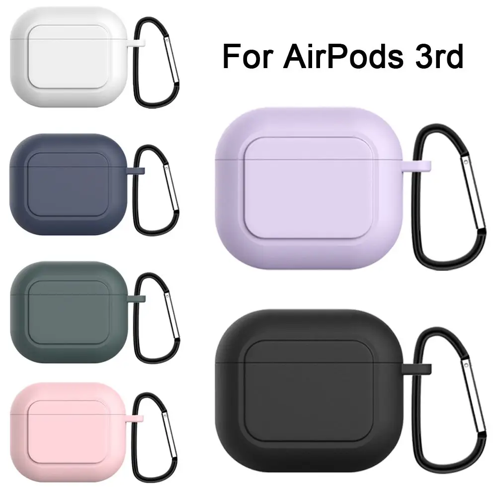 Цветной мягкий силиконовый защитный чехол для Apple AirPods 3-го поколения 2021 новые
