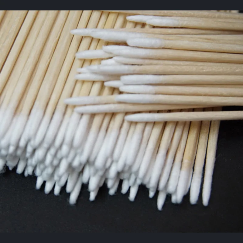 

Hot 100/300Pcs Wood Cotton Swab Cosmetics Permanent Makeup Health New Ear Jewelry Clean Sticks Buds Tip Wood Cotton Head Swab