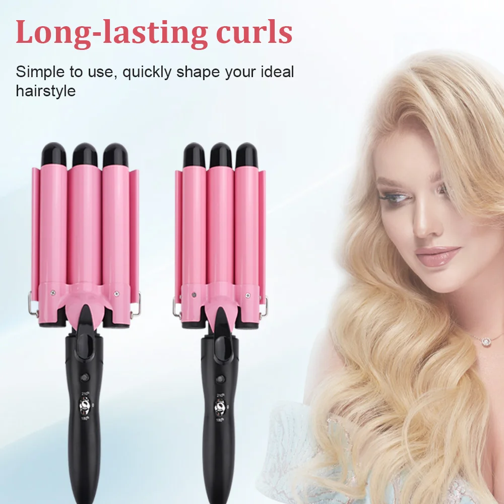 

Hair Curling Iron Ceramic Professional Triple Barrel Hair Curler Egg Roll Hair Styling Tools Hair Styler Wand Curler Irons