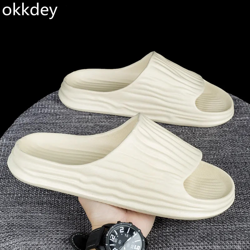 Шлепанцы мужские с круглым носком водонепроницаемые легкие модные