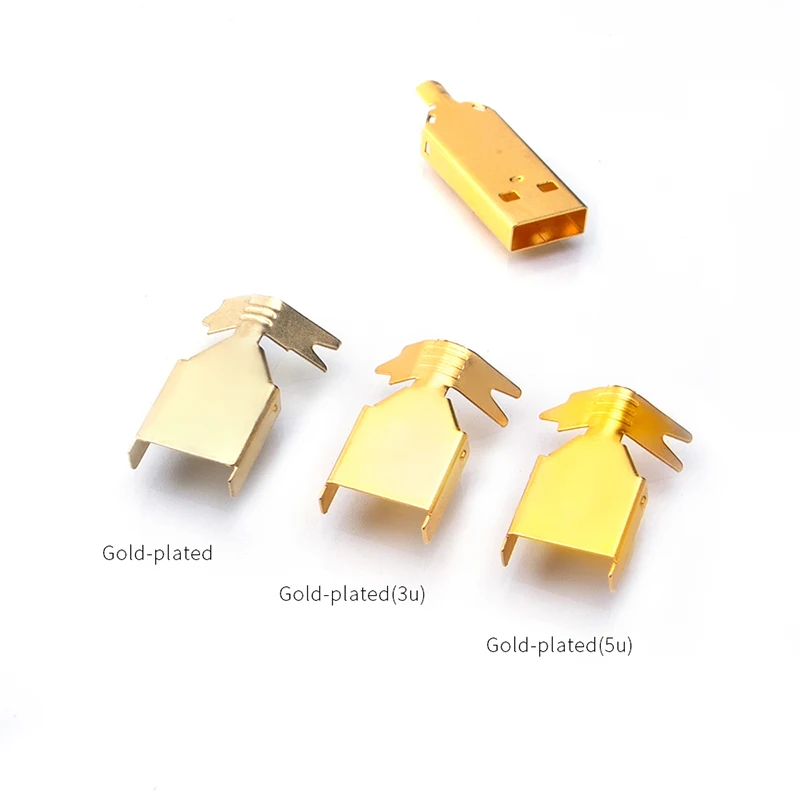 Фото Интерфейсный USB-терминал с медным позолоченным штекером 5u, тип А, В №3