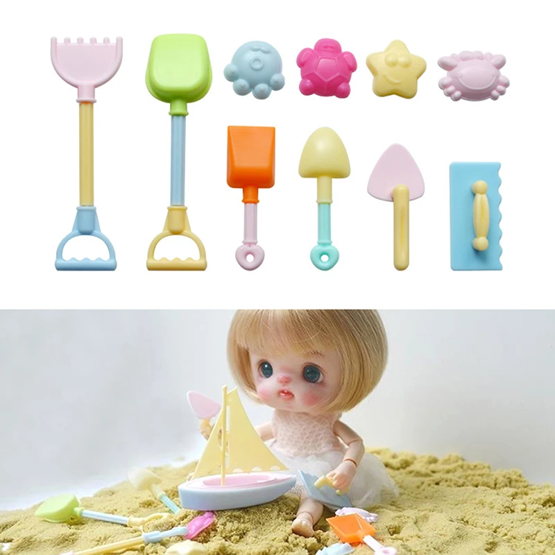 

Миниатюрный Кукольный домик в масштабе 1/12 или 1/6, пляжные пескоструйные игрушки, миниатюрная лопатка, грабли для кукол, Пляжная игрушка, кукольный домик, декоративные аксессуары