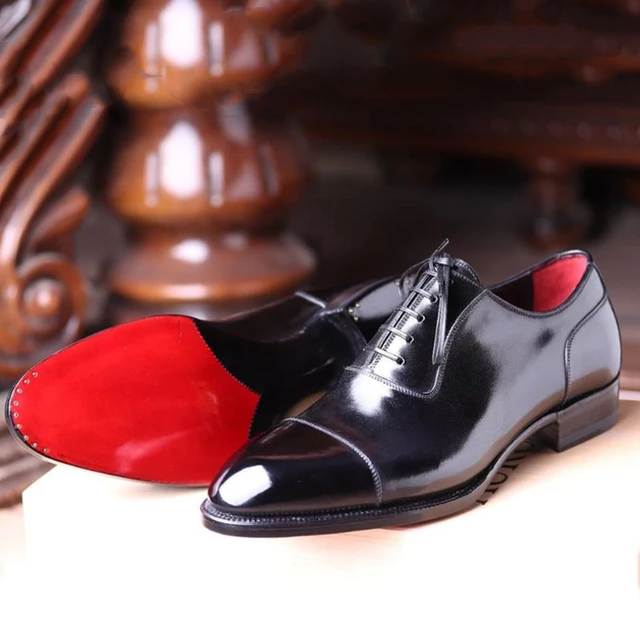 Red Sole Men Derby Shoes Brown Black Lace-up Round Toe Wedding Shoes Men Shoes Free Shipping Men Dress Shoes Zapatos De Hombre 3