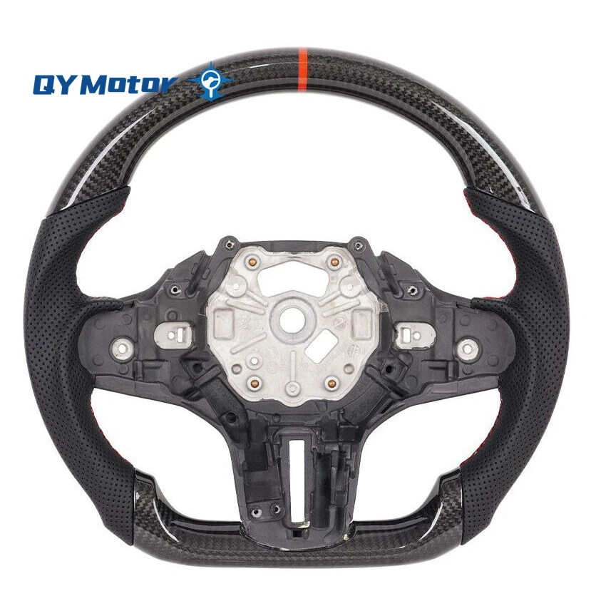 Фото Рулевое колесо из углеродного волокна с подогревом для BMW G30 G20 G01 G02 G05 G06 G07 M4 M5 F90 M8 X3M X4M X5M X6M F40 F44 F97 F98 F95 F96 Красный №3