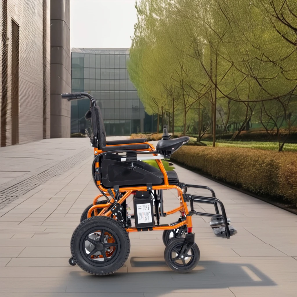 Легкая портативная электрическая инвалидная коляска Складная с электроприводом