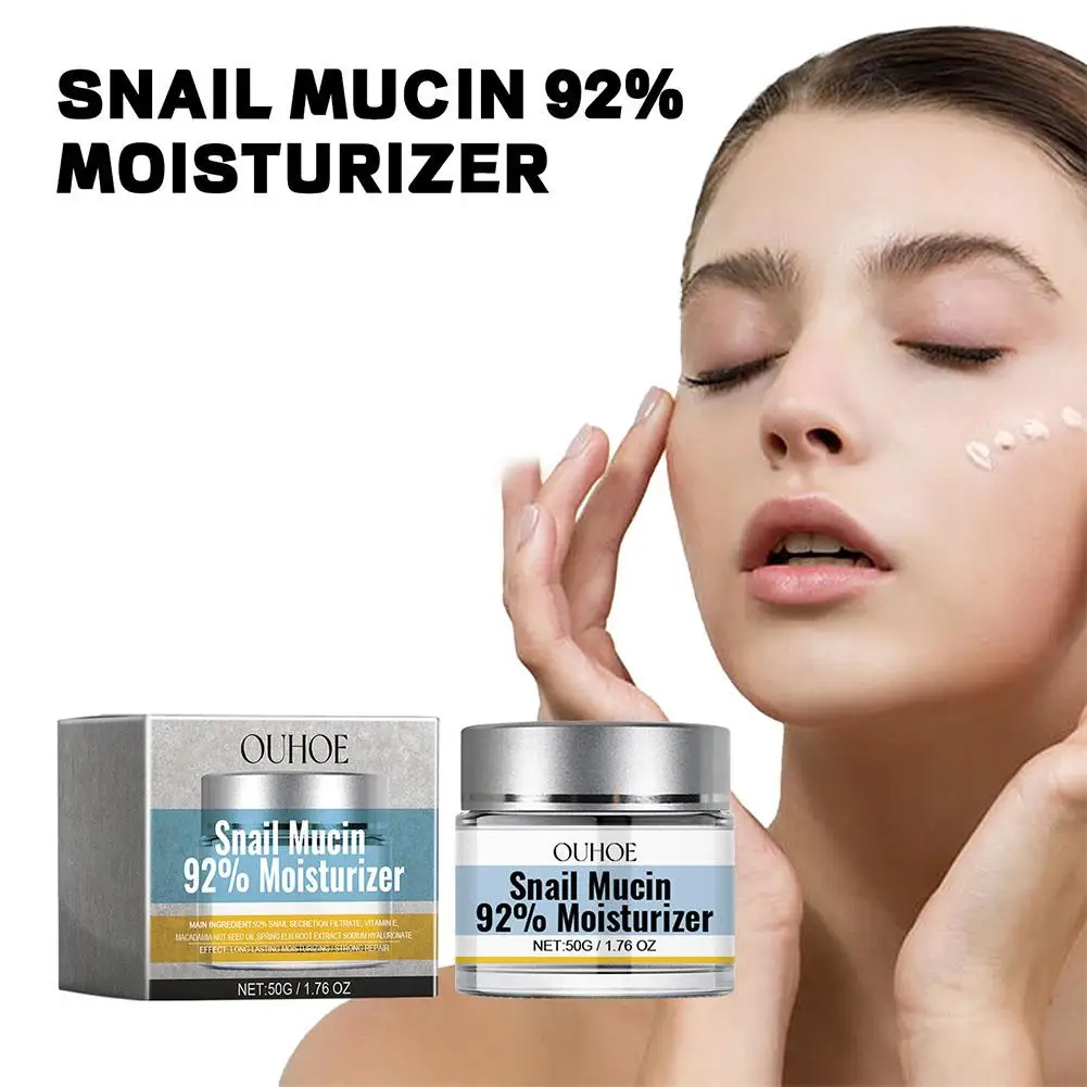 Увлажняющий гель-крем для лица Ouhoe Snail Mucin 92% крем Восстанавливающий увлажняющий
