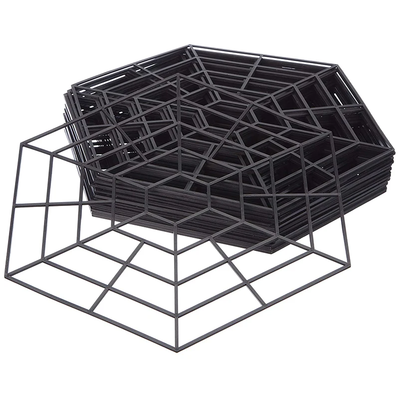 

Защита для рыбы под шестью углами, искусственная пластиковая защита для рыбы, профессиональная сетка для пруда, для домашнего магазина (чер...