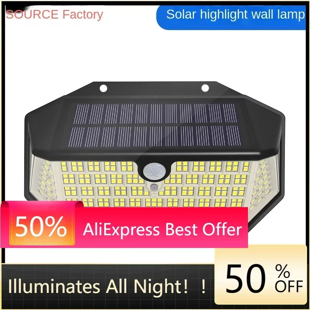 

Illuminates All Night, Durable Solar Wall Light 3W，Automatic induction night light, Waterproof LED Lights, for Outdoor Yard