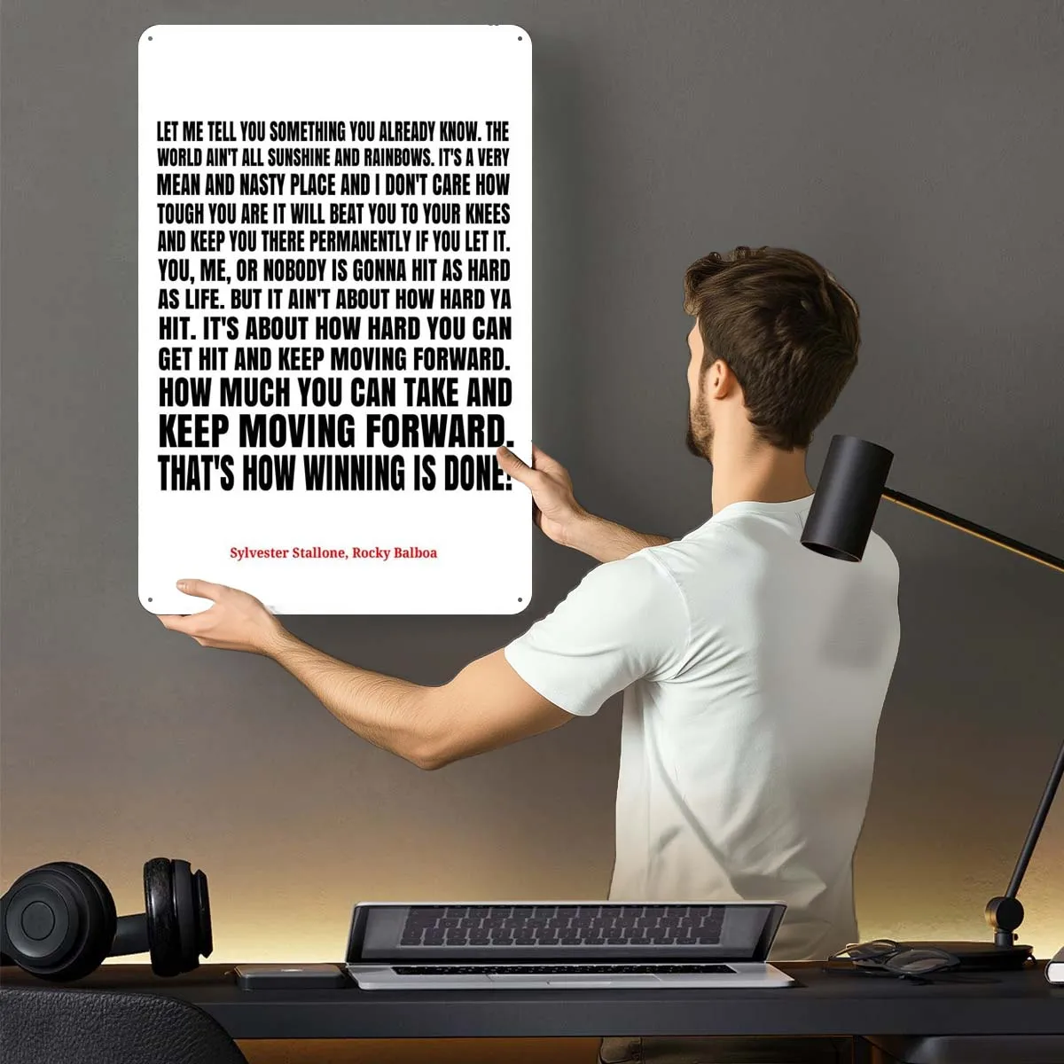 Rockys Balboa цитата жестяная вывеска мотивационный постер украшение для дома