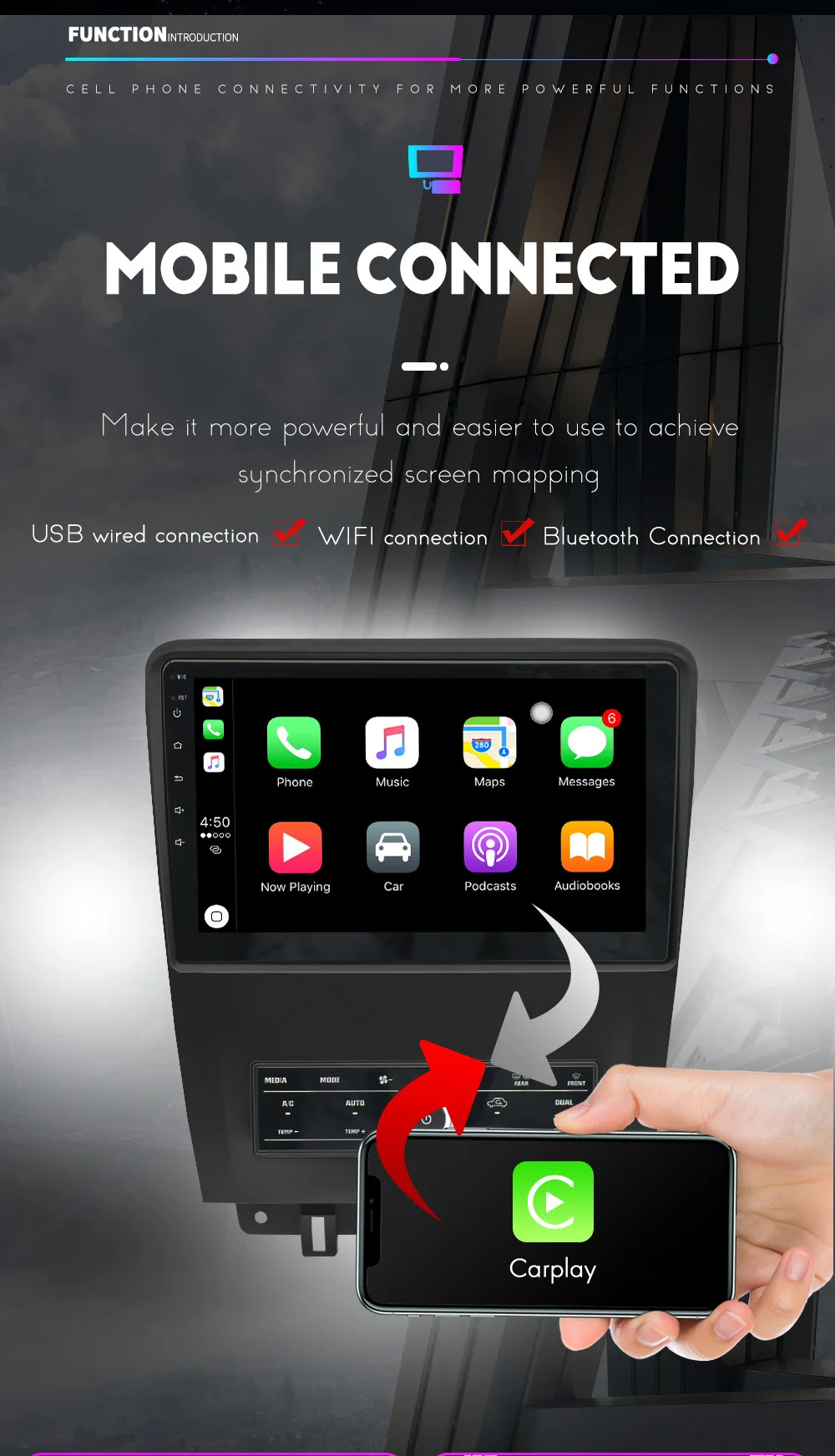 Android Tesla Style Car GPS Navigation For FORD Mustang Auto Radio Stereo Multimedia Player With BT WiFi Mirror Link |