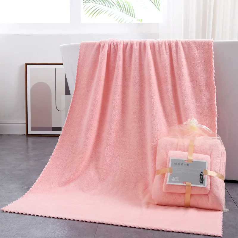 

2Pcs/set Coral Fleece Bath Towel Mother and Child Towel Set Nursing Towel Baby Stroller Windproof Blanket Absorbent Soft