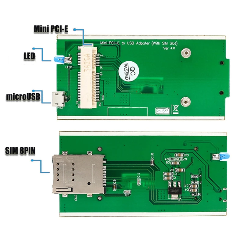 Mini PCI-E PCI-Express для мини USB-адаптера со слотом SIM-карты беспроводной мини-карты Pci-E