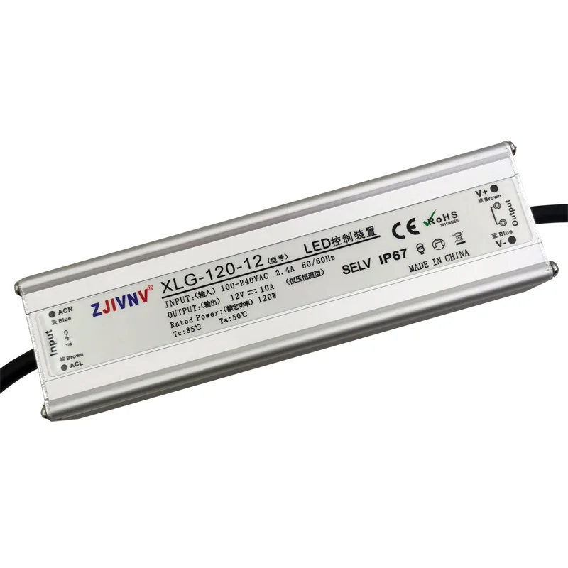 

100W 120W Waterproof IP67 Switch Driver AC 100-240V to DC 12V/24V/36V/48V Power Supply for LED strip Light XLG-100 XLG-120