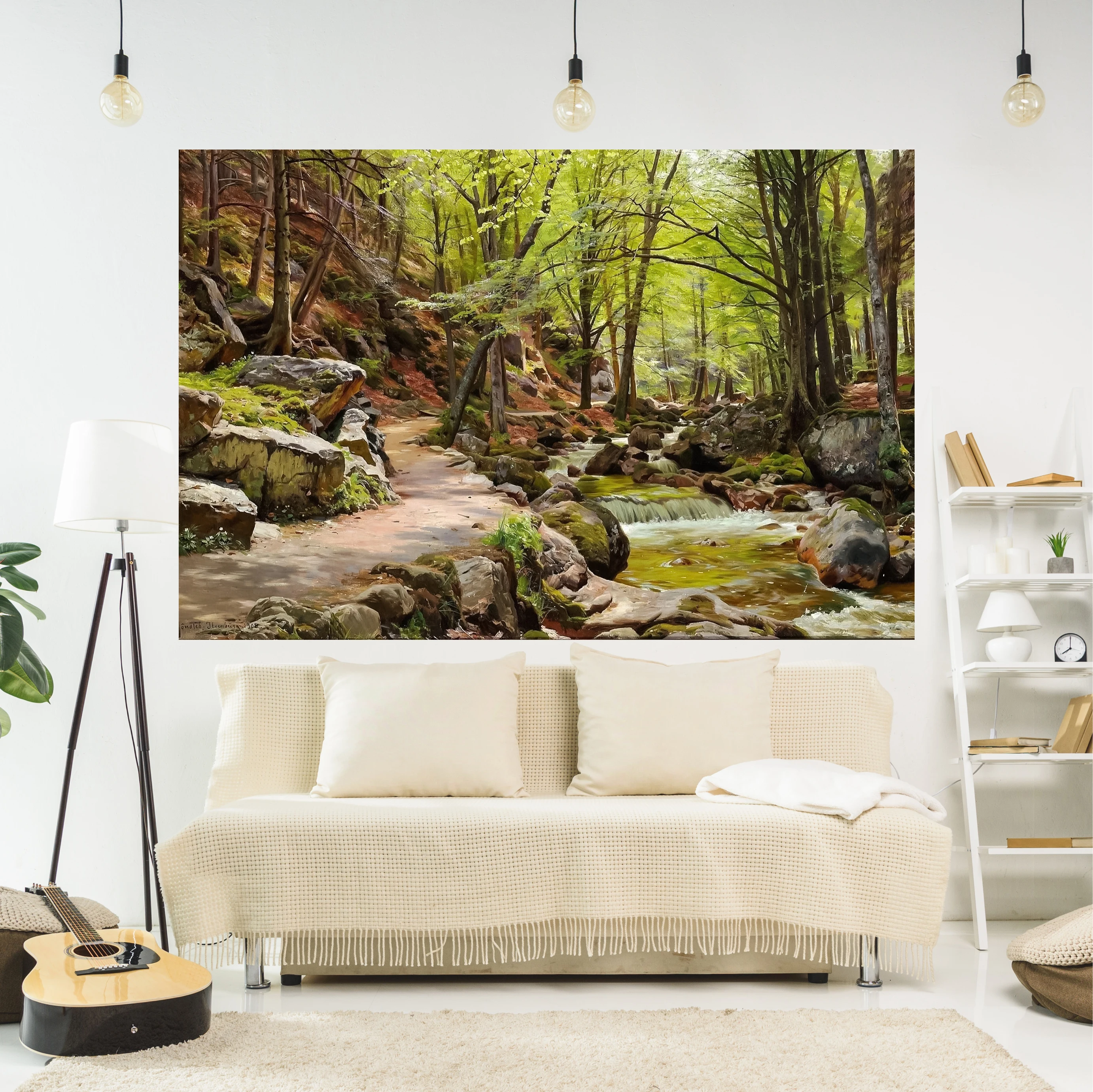 

XxDeco Landscape Tapestry Oil Painting Forest Printed Wall Hanging Art Aesthetics Carpets Bedroom Or Home For Decoration