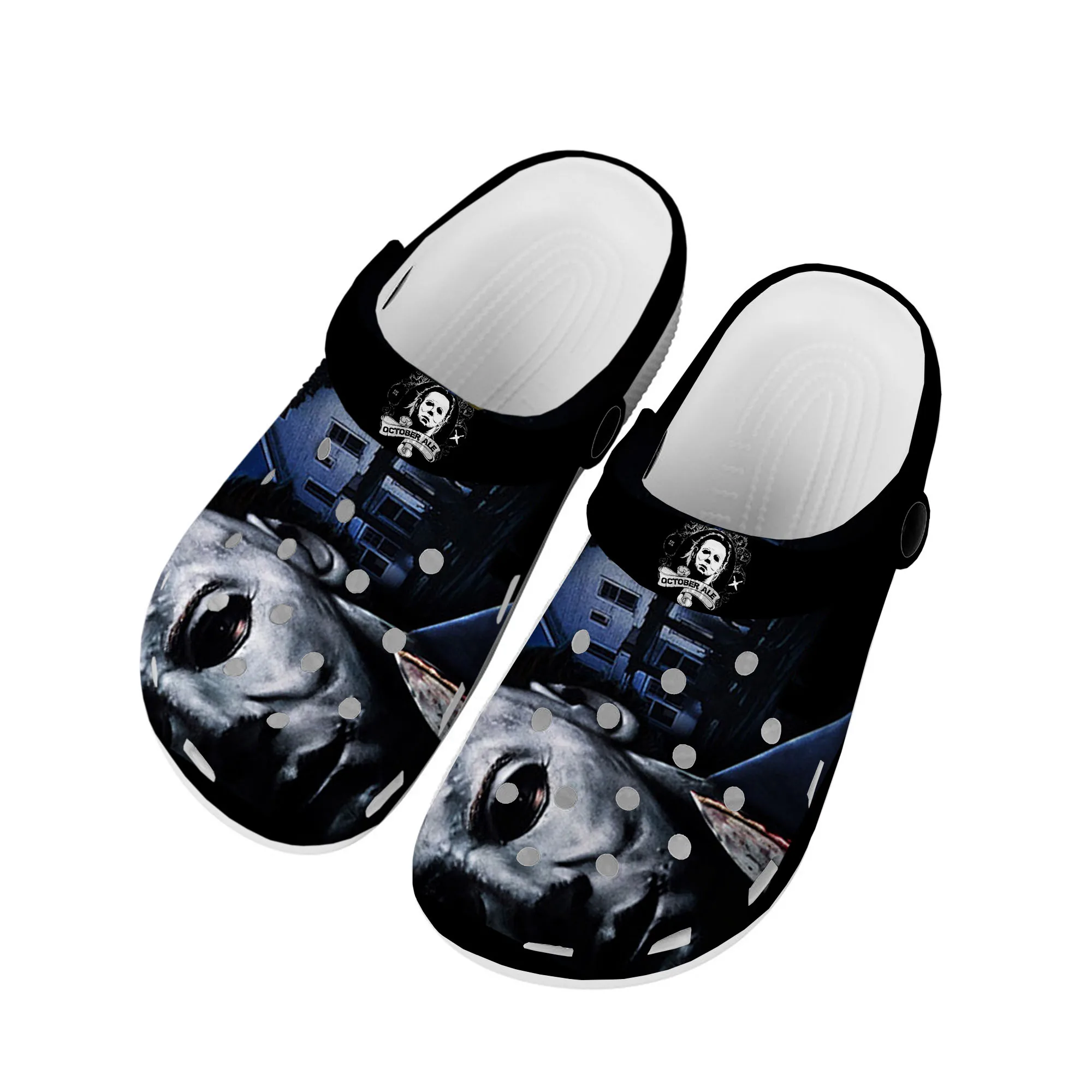 

Movie Michael Myers Home Clogs Custom Water Shoes Horror Halloween Mens Womens Teenager Shoe Garden Clog Beach Hole Slippers