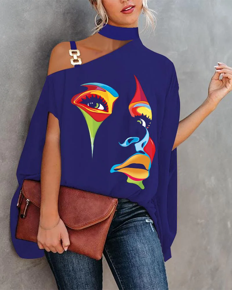 

Футболка с открытыми плечами, длинным рукавом летучая мышь