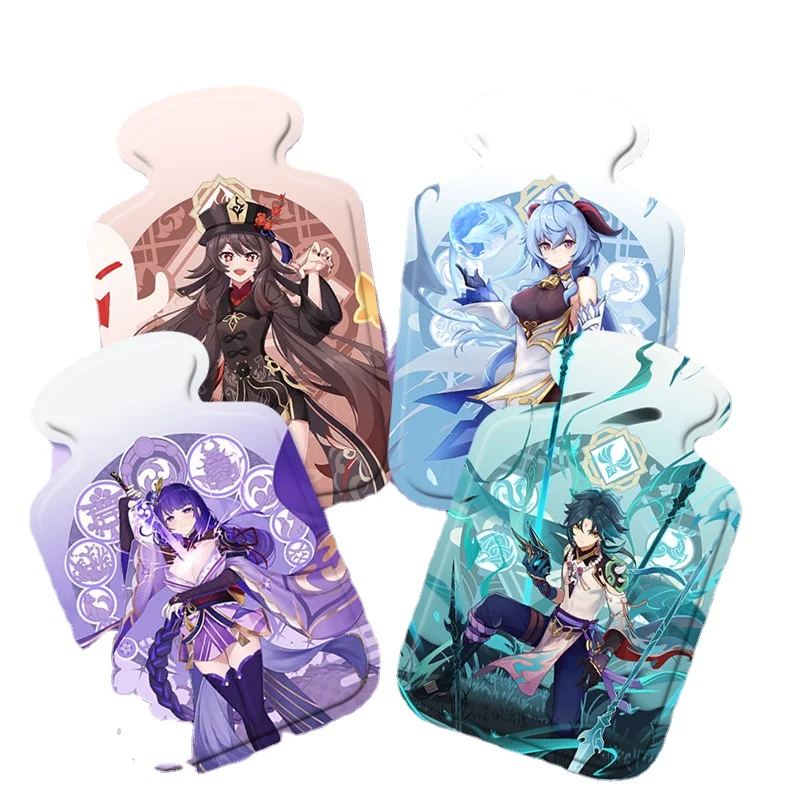 

Genshin Impact Anime Hot Water Bag Household Items Cute Water Bottle Student PVC Water Injection Hand Warmer Portable Hot Pack