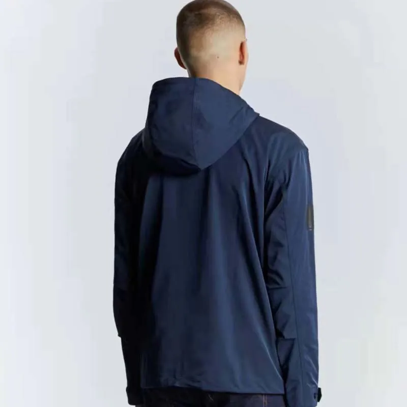 Мужская водонепроницаемая куртка с капюшоном черный Повседневный пуловер