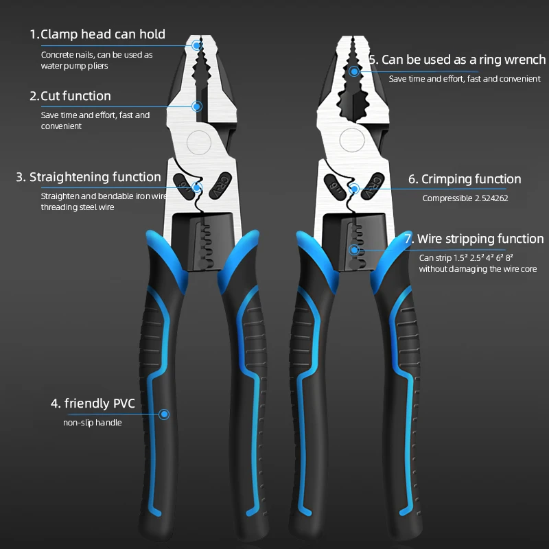 

Универсальные диагональные плоскогубцы, плоскогубцы, кусачки для игл, инструменты, универсальные кусачки для проводов, многофункциональные ручные инструменты электрика