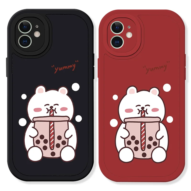 

HAPPEE Pearl Milk Tea Protect Case For IPhone 11 Pro Max Silicone Phone Cover 3 Colours
