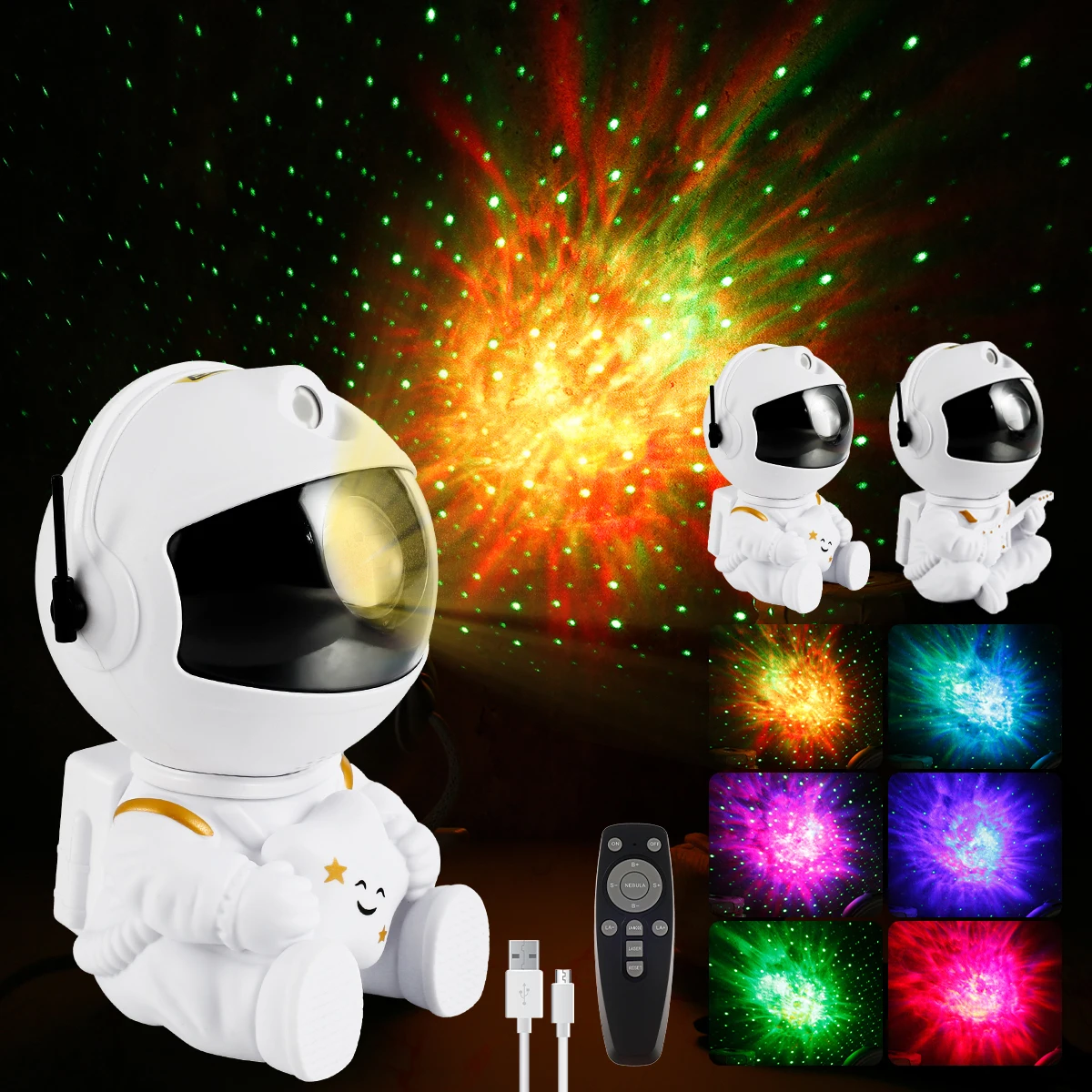 

Проектор астронавт звездное небо галактика звезды проектор ночной свет Светодиодная лампа для спальни комнаты Декоративные ночные светил...