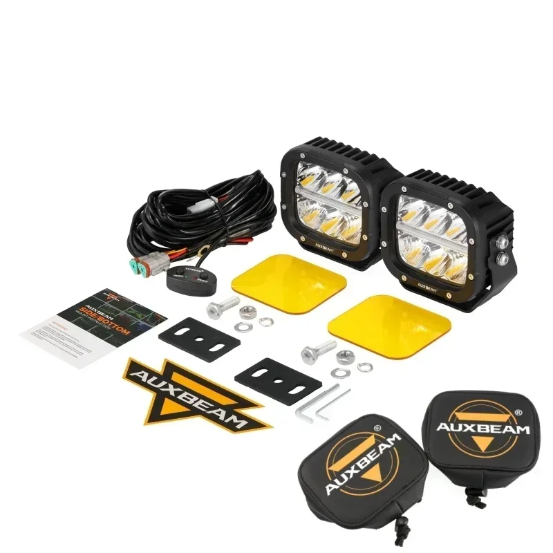 

AUXBEAM 5-дюймовые светодиодные фары дальнего света 132 Вт, комбинированные рабочие прожекторы для бездорожья, светодиодная лампа DRL с разъемом DT, жгут проводов