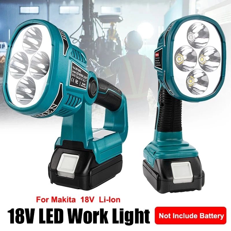 

12W 18V Portable Lanterns Work Light Fit For Makita Li-ion Battery Flashlight Spotlights LED Lamp Outdoor Emergency Lighting