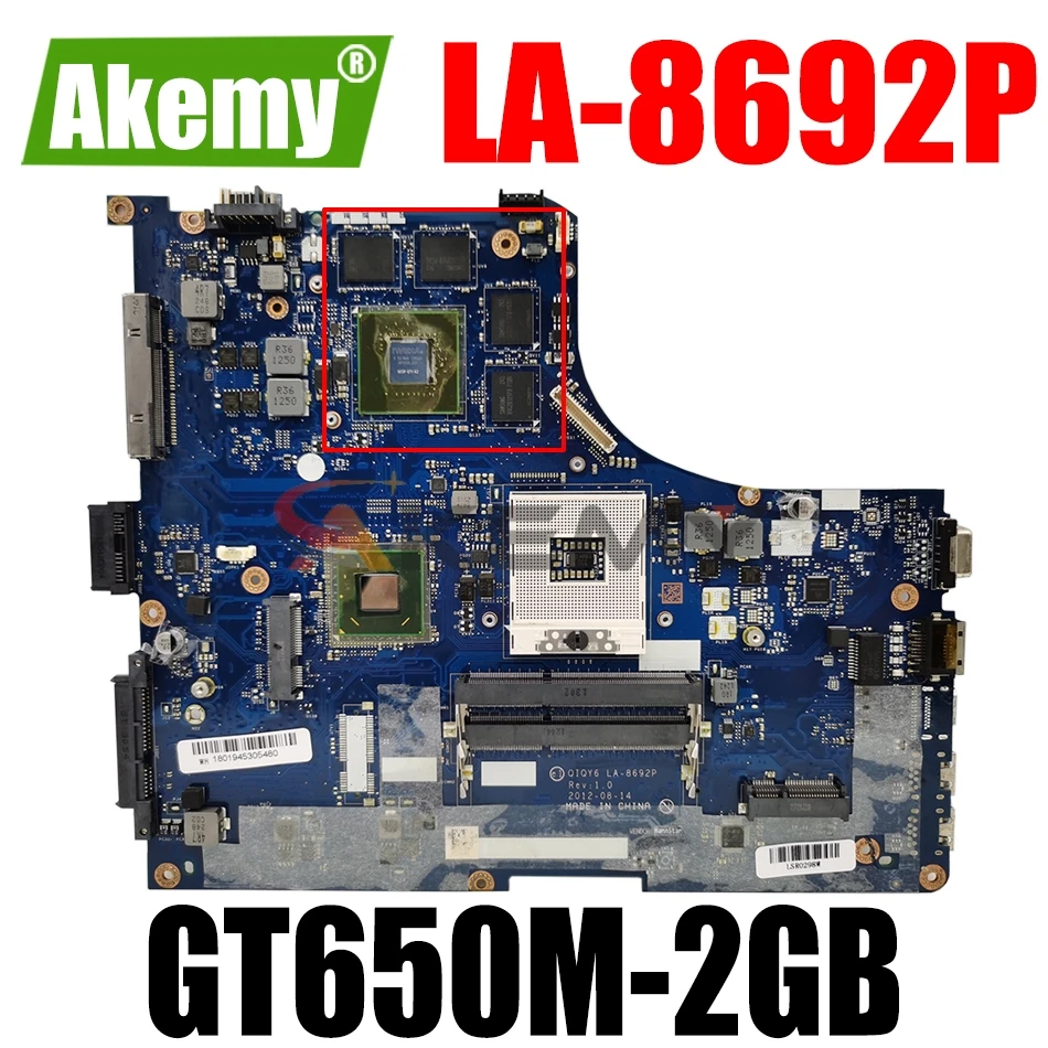 

AKEMY QIQY6 LA-8692P Laptop motherboard for Lenovo IdeaPad Y500 (Support I7) original mainboard GT650M-2GB