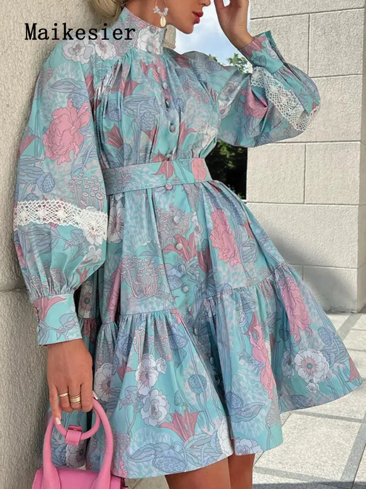 

2023 Women's Dress Spring New Formal Dresses Mid-length Premium Texture Buttoned Waistband Chic and Elegant Woman Dress Party