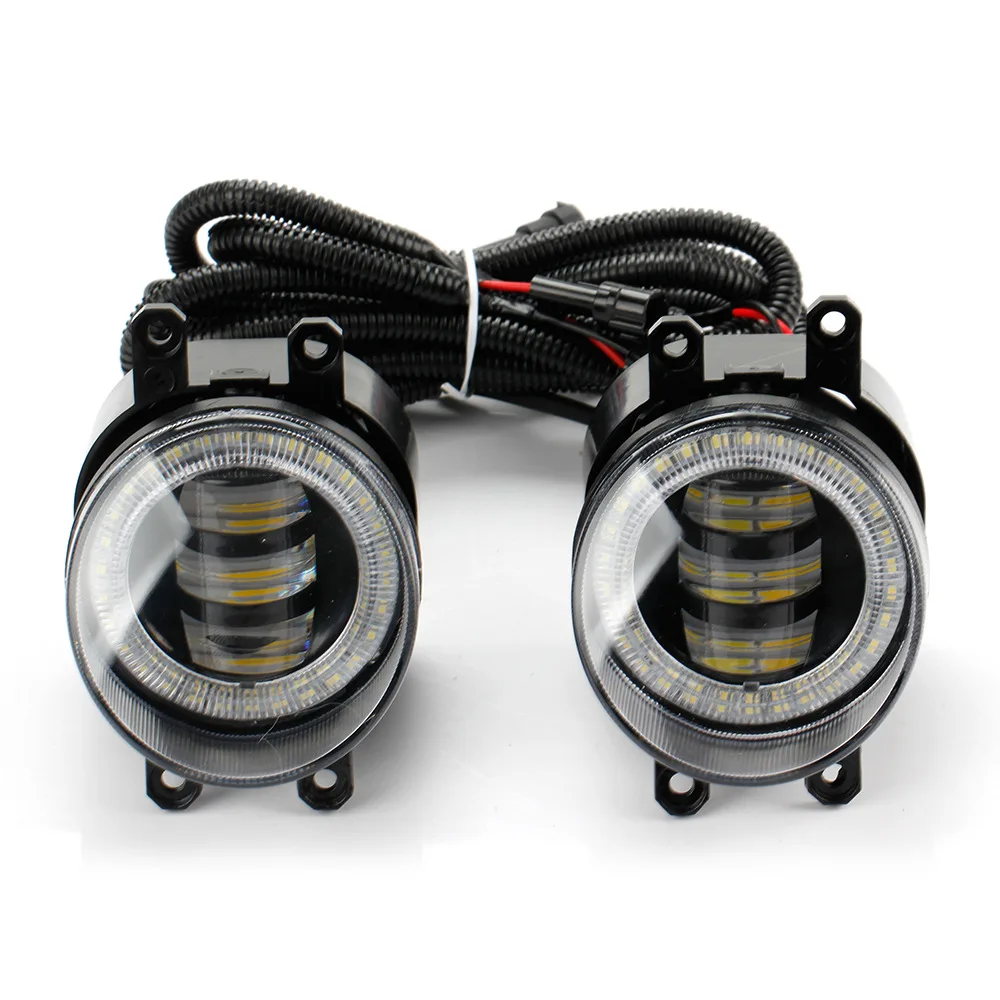 

Upgrade for Your Toyota with 12V Two-Color LED Angel Eyes Rings Fog Light Bulbs