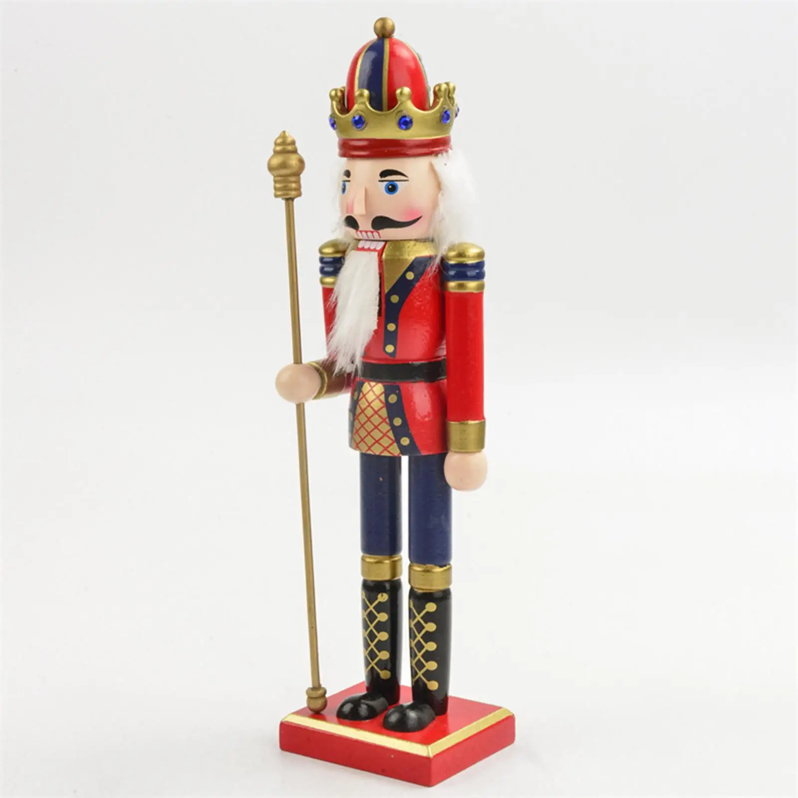 

4x Wooden Nutcracker Ornaments Holiday Present Party Favors Classic Child Toys Painted Nutcracker Crafts Desktop Decoration