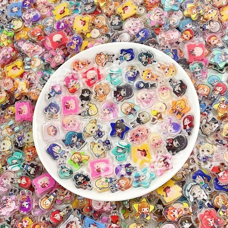 Фото Новые акриловые элементы Love Live! Креативные персонажи, мультяшные DIY-наклейки для декоративных чехлов для телефонов, фоторамок, книг для записей и бумажных стикеров №4
