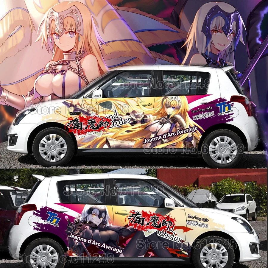 

Waterproof Membrane Japanese Anime Game Sports Car Stickers Racing Stripes Fate Series Graffiti Decal Sticker On Car